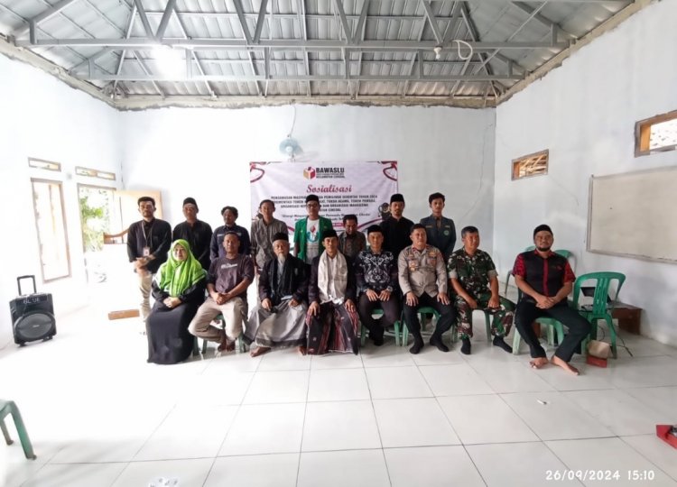 Sosialisasi Partisipasi Masyarakat dalam Pengawasan Pilkada Serentak yang dilaksanakan PANWASCAM Ciekdal tahun 2024