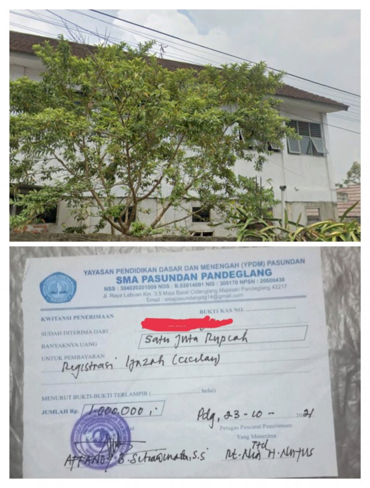 Terkait Dugaan Penebusan Ijazah Dan Dugaan Pungli PIP Di SMA Pasundan Pandeglang GWI Meminta Cabut Izin Sekolah