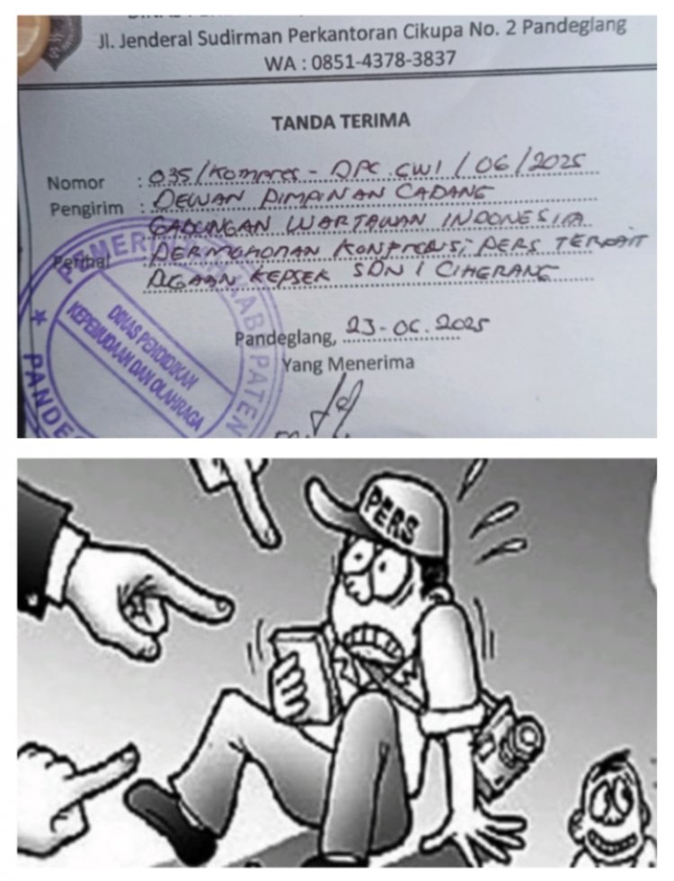 Dianggap Kangkangi UU Pers Dan Disinyalir Lecehkan Profesi wartawan.GWI layangkan Surat Permohonan Konferensi pers.