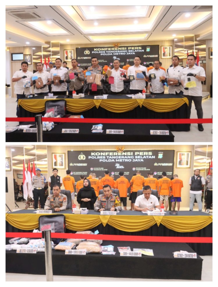 Polres Tangsel Ungkap 13 Kasus Narkoba dan Peredaran Obat Keras Selama Oktober–November 2025