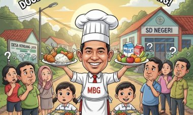 Diduga MBG Desa Kondangjaya dijadikan Ajang Bisnis.  Menu MBG minim dan pengiriman double setiap hari kamis atau Jumat, sehingga Sabtu siswa tidak mendapatkan MBG 