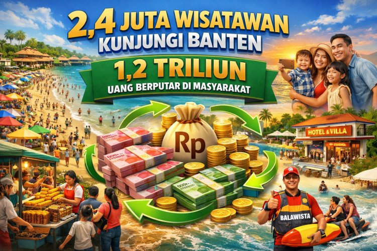 Banten Di Serbu 2,4 Juta Wisatawan, Perputaran Ekonomi Di Perkirakan Tembus 1,2 Triliun  ‎  ‎