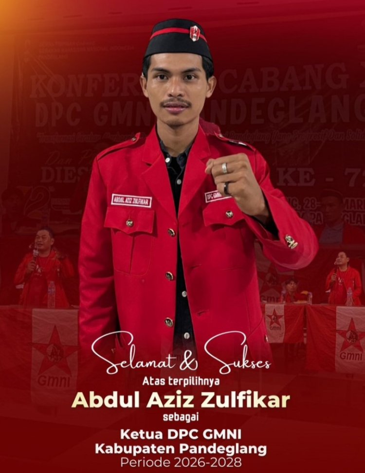 Pengurus PGRI Pandeglang, Sampaikan Selamat Atas Terpilihnya Abdul Aziz Zulfikar Sebagai Ketua DPC GMNI Pandeglang Periode 2026-2028
