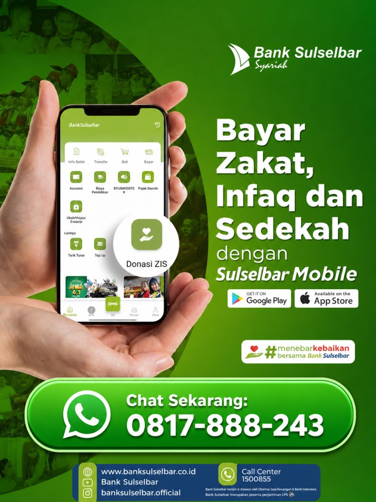 Cara Aktivasi & Registrasi Uang Mobile Banking Sulselbar Wa.0817-888-243