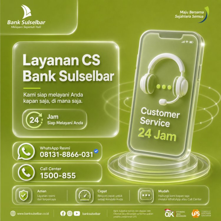 Nomor WhatsApp Call Center Bank Sulselbar 081318866031