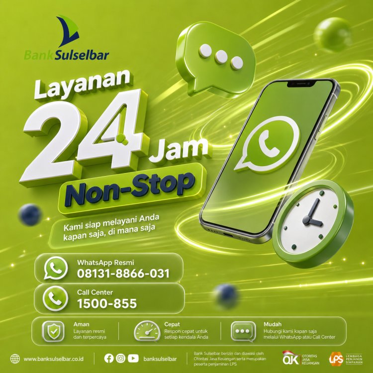 Nomor WA Layanan Sulselbar 081318866031