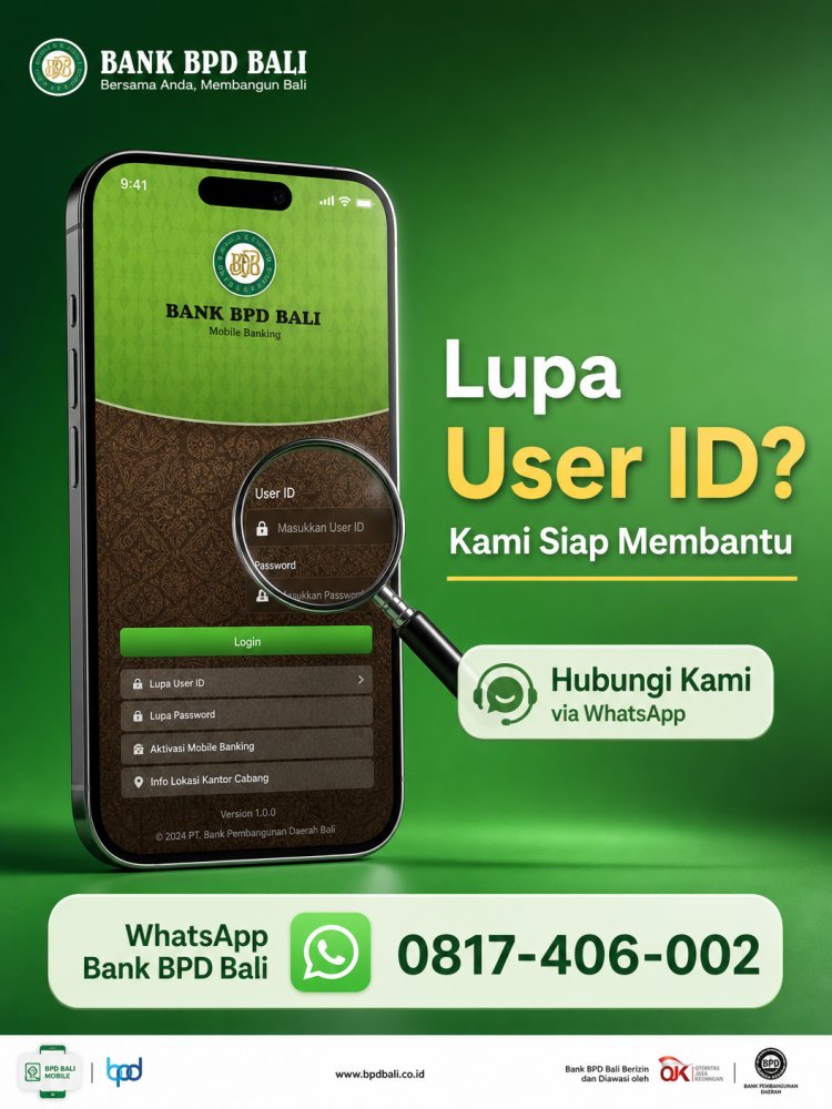 Lupa UserID & Password BPD Bali Chat 0817406002