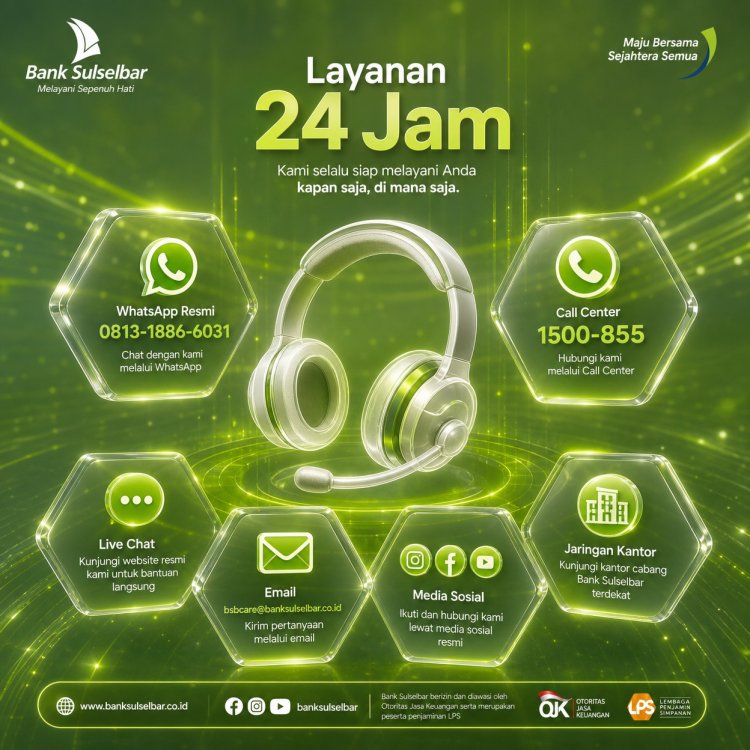 Nomor WhatsApp Bank Sulselbar Wa 0813-1886-6031