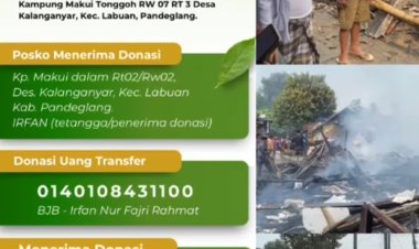 Empat Rumah Hangus Terbakar di Kalanganyar Labuan, Warga Buka Donasi untuk Korban  ‎