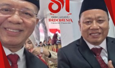 Menghadiri Perayaan HUT RI Ke-81 di Istana Negara, Uhadi Sekjen APDESI Merah Putih Bersama Ketua Umum ABPEDNAS Indonesia Indra Utama