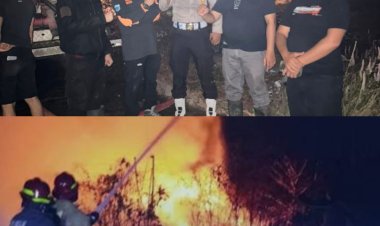 Porsonil Polsek Cikedal Polres Pandeglang Bersama BPBDPK, Kecamatan Cikedal dan Pemdes Karyautama Lakukan Pemadaman dan Penanganan Kebakaran TPA Lame Luhur Cikedal