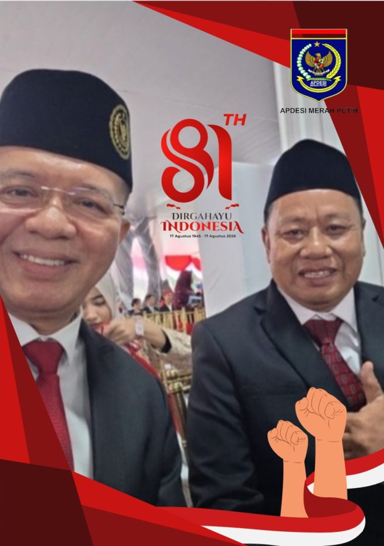 Menghadiri Perayaan HUT RI Ke-81 di Istana Negara, Uhadi Sekjen APDESI Merah Putih Bersama Ketua Umum ABPEDNAS Indonesia Indra Utama