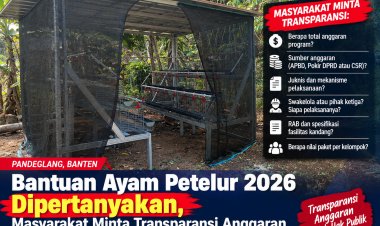 Bantuan Ayam Petelur 2026 Dipertanyakan, Besaran Anggaran Juknis serta Mekanisme Masyarakat Perlu Tau.   ‎