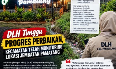 ‎DLH Tunggu Progres Perbaikan, Kecamatan Telah Monitoring Lokasi Jembatan Pamatang  ‎