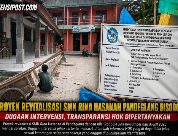 Proyek Revitalisasi SMK Rina Hasanah Pandeglang Di Sorot Dugaan Intervensi hingga Transparansi HOK Dipertanyakan  ‎