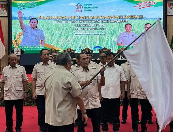 Tb. Udi Juhdi Dilantik Sebagai Ketua HKTI Pandeglang Periode 2026-2031, Siap Laksanakan Arahan Ketum Sudaryono dan Realisasikan Asta Cita Presiden Prabowo