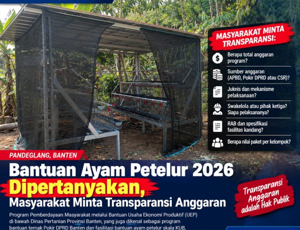 Bantuan Ayam Petelur 2026 Dipertanyakan, Besaran Anggaran Juknis serta Mekanisme Masyarakat Perlu Tau.   ‎