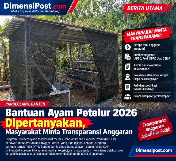 Bantuan Ayam Petelur 2026 Dipertanyakan, Besaran Anggaran Juknis serta Mekanisme Masyarakat Perlu Tau.   ‎