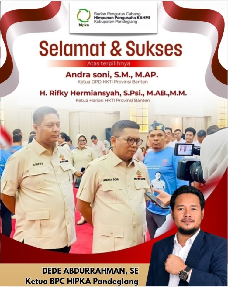 BPC HIPKA Pandeglang Sampaikan Selamat Atas Pelantikan Pengurus DPD HKTI Provinsi Banten Periode 2026-2031