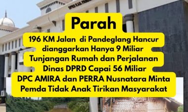 Anggaran Rumah dan Perjalanan DPRD 2026 Capai 56 Miliar, Anggaran Perbaikan Jalan Dipangkas, AMIRA dan PERRA Nusantara Minta Pemda Pandeglang Jangan Anak Tirikan Masyarakat
