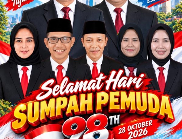 Keluarga Besar BKPSDM Pandeglang Sampaikan Selamat Hari Sumpah Pemuda Ke-98, "Patriot, Gigih, Berempati, Pemuda Untuk Indonesia"