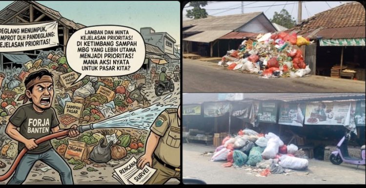 FORJA Banten Soroti Tumpukan Sampah di Pasar Picung, Bojong, dan Saketi, Kinerja DLH Pandeglang Dipertanyakan